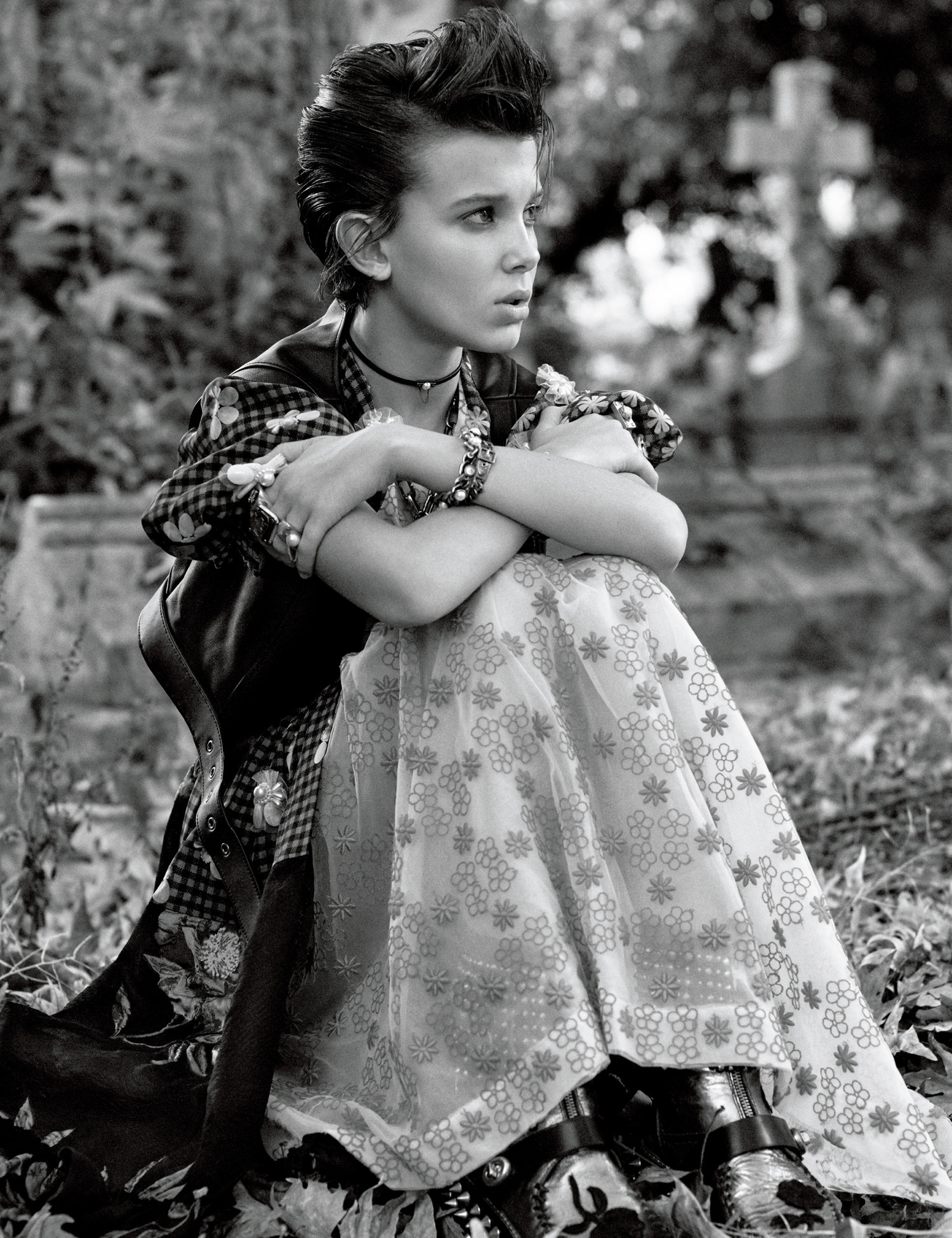 millie bobby brown black and white dress Millie Bobby Brown Manages To Be More Badass Than Eleven In This Photoshoot